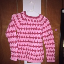 Bellas Creations Girls M Pink Cotton Knit Str...