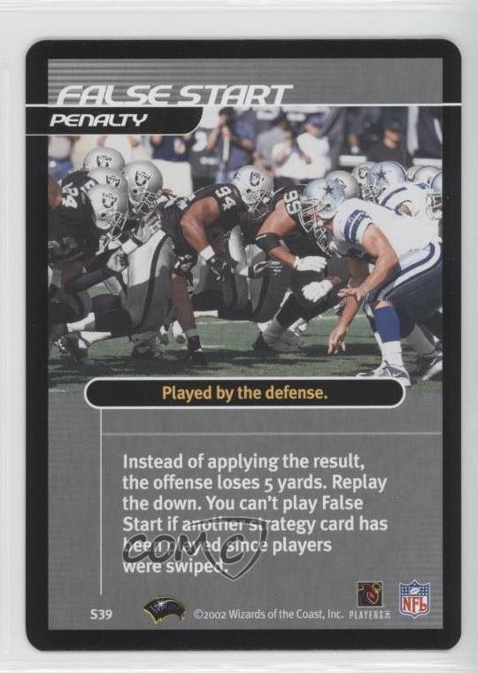 2002-03 NFL Showdown Strategy Penalty False Start #S39 0c4