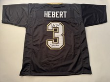 Bobby Hebert Signed Saints Custom Jersey w/ Cajun Cannon Beckett Witness BAS COA