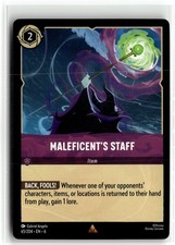 Maleficent's Staff 65/204 Rare Azurite Sea Lorcana Near Mint