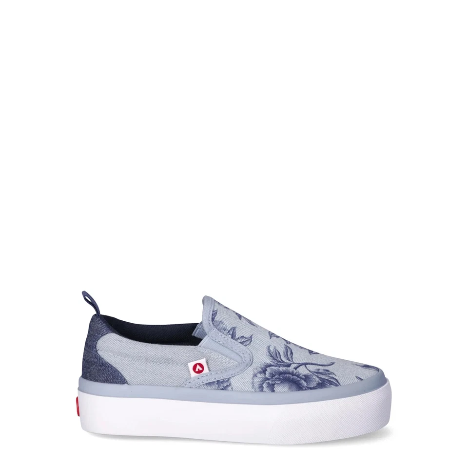 Sapatos de Skate Airwalk Meninas Slip-On Twin Gore, Tamanho 3, Slip-On, Biqueira Redonda Demin - Imagem 2 de 4