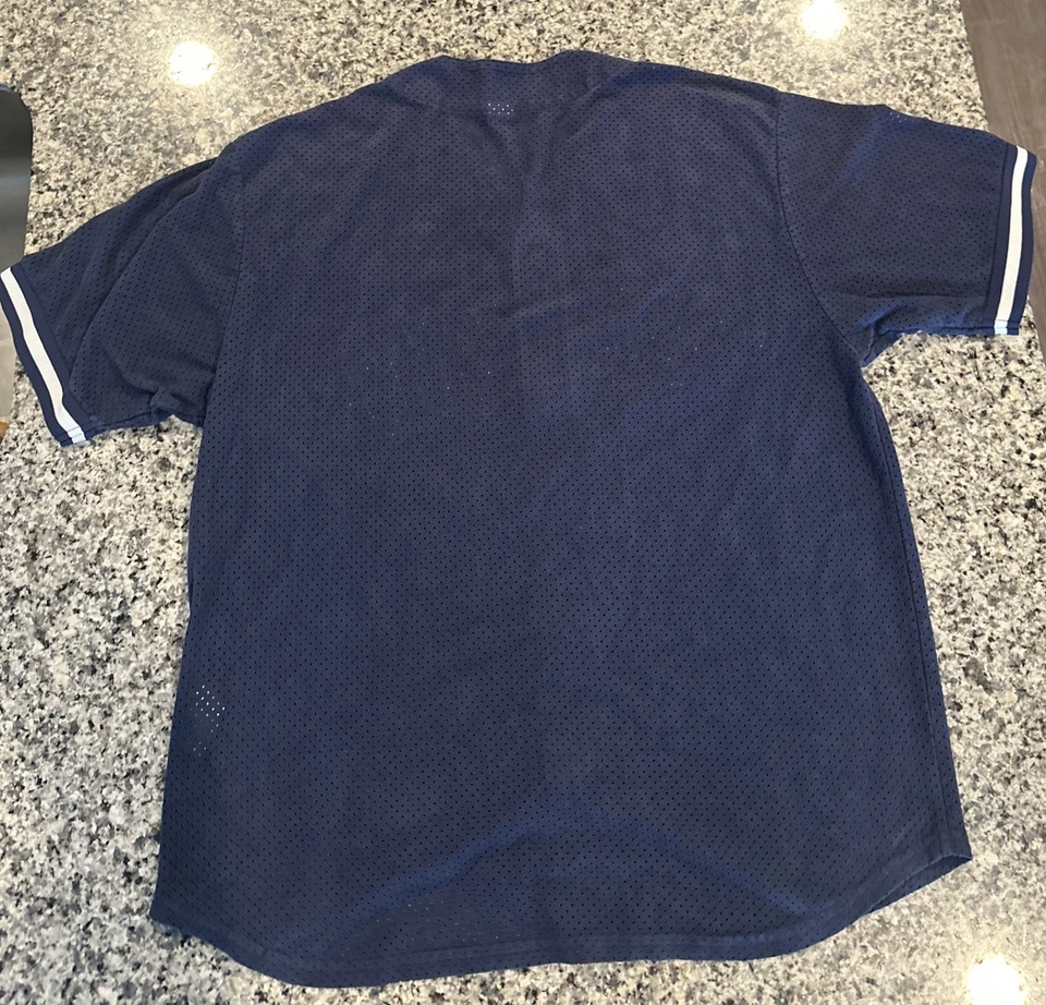 Camiseta de béisbol Supreme Ultrasuede malla negra azul marino talla M - usada Foto 3 de 3