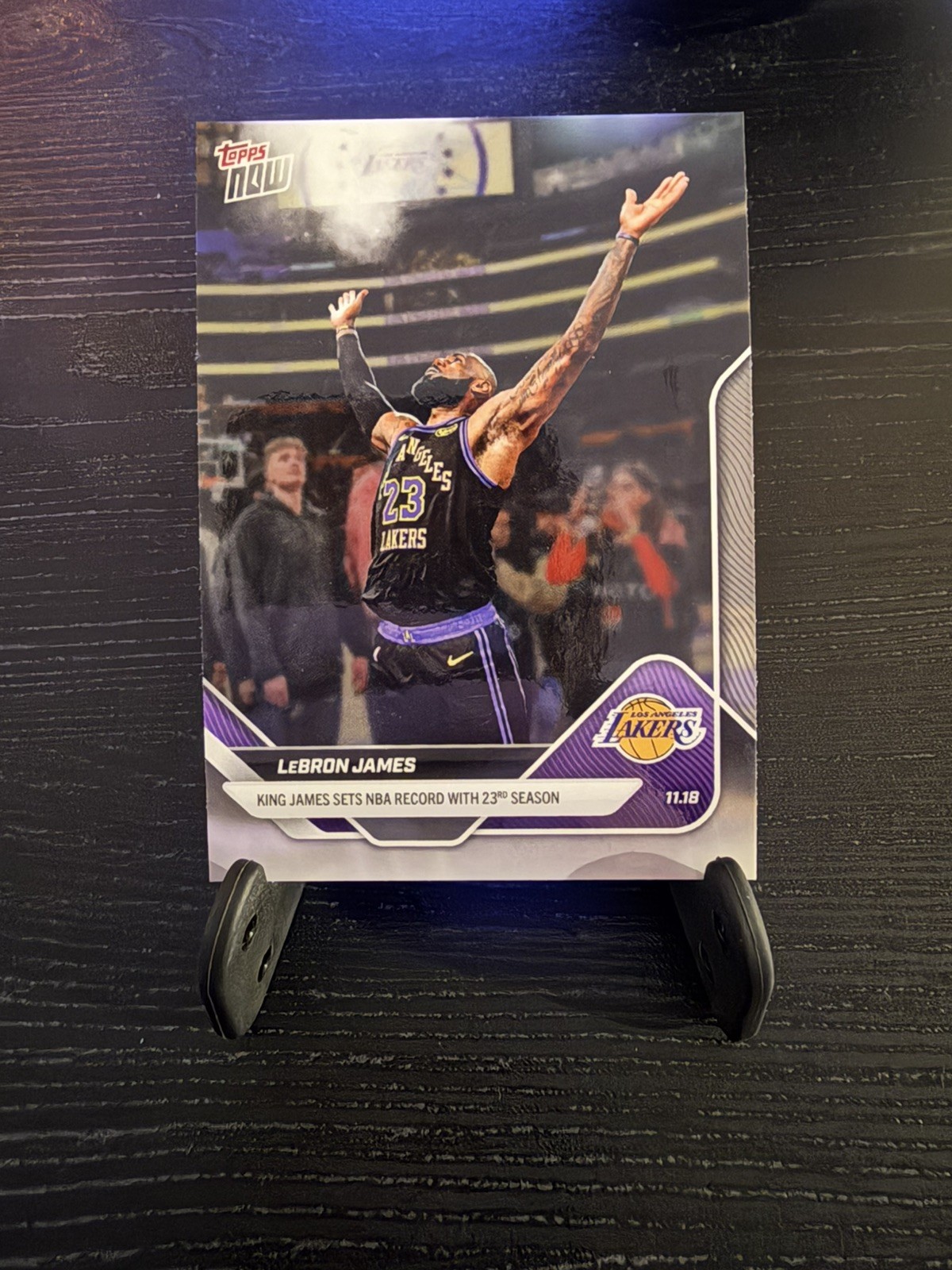 2025-26 NBA Topps Now LEBRON JAMES #58 LA Lakers Record 23rd Season