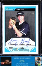 2012 Bowman *Sonny Gray **Card #AFLAC-SG** AUTO (RC) #'d /200 ! ULTRA RARE !