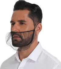 200 Pcs Disposable Honeycomb Beard Nets Breathable Food Service Beard Cover