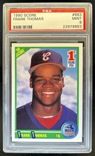 1990 Score Frank Thomas Rookie RC #663 White Sox PSA 9