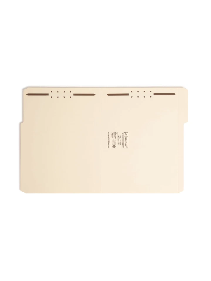 Smead 14537 Folder, Two Fasteners, 1/3 Cut Assorted, Top Tab, Letter, 50/Box - Image 2 of 4