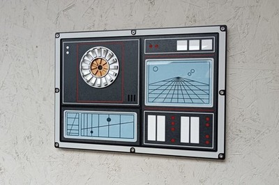 Large Sci-Fi Control Panel Wall Décor   3D Futuristic Spaceship Display