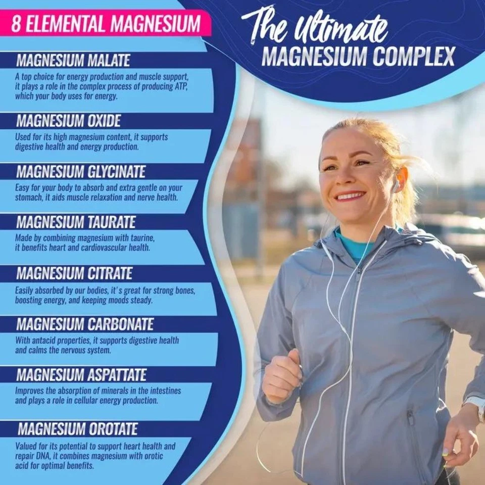 Magnesium Complex 8 Essential Magnesium Supplement Fitness Edible IMMUNITY - Image 4 of 4