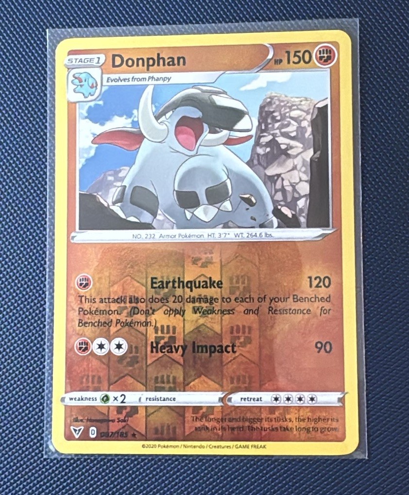 Donphan 087/185 Reverse Holo NM Pokemon Card SWSH04 Vivid Voltage