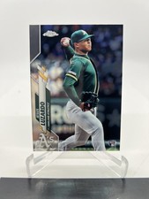 Jesus Luzardo 2020 Topps Chrome Baseball RC #5 - Oakland Athletics - Rookie Card. rookie card picture