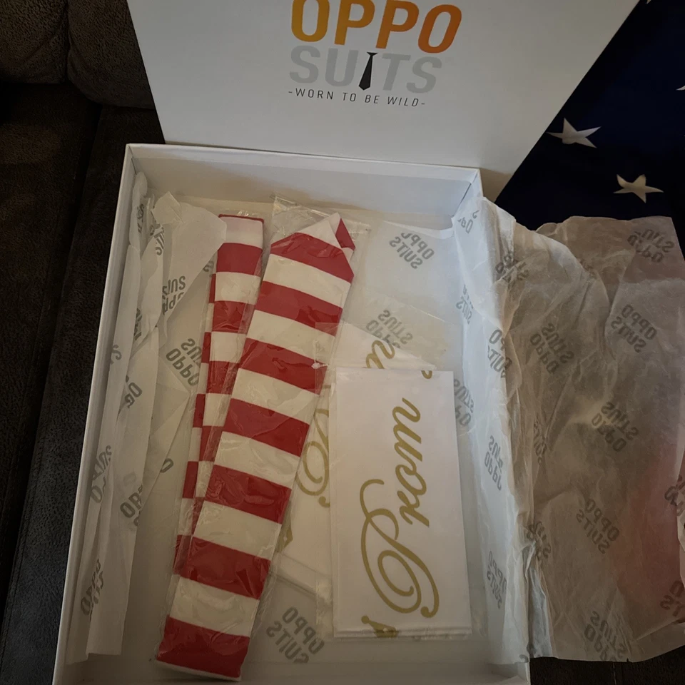 Prácticamente Nuevo - Traje de Estrellas y Rayas Americanas Opuestos Disfraz para Adulto Talla 44  Foto 3 de 4