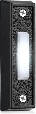 Lighted Wall Mounted Doorbell Button for Quick Identification   Black & White