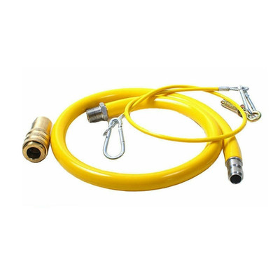 BS669 Gewerbe Gasleitung Schlauch 1/2'' x 1m gelb für Gastronomiegeräte