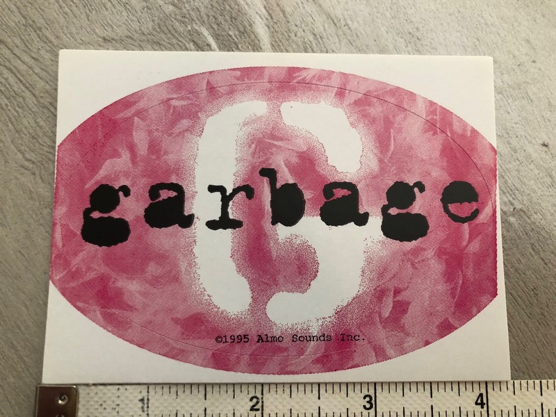 Garbage Stickers 2 Promotional Unused 1995 Almo Sounds Record Retail Stores Only