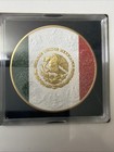 2023 1 Oz .999 Mexico Libertad Mexican Diamond Dust Flag & 24k Gold Gilded Coin! — photo 3