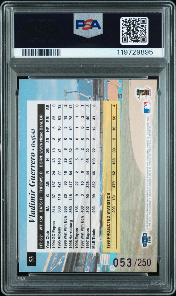 1998 Sports Illustrated Extra Edition #53 Vladimir Guerrero HOPF PSA 8 5567 - Image 2 of 2
