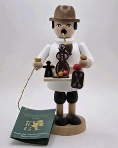 Richard Glasser Wooden Incense Smoker Gingerbread Maker German 7 Inches W Tag