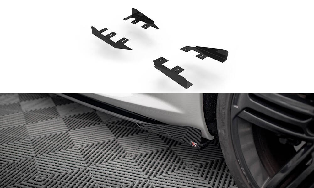 Side Flaps Volkswagen Scirocco R Mk3 Maxton en plastique ABS noir mat