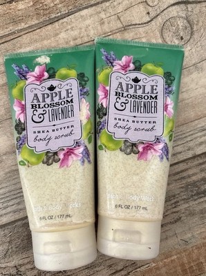 2 Bath & Body Works Apple Blossom & Lavender Shea Butter Body Scrub