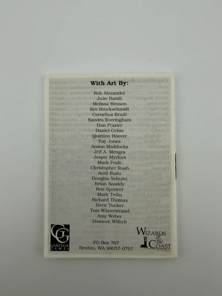 Vintage Magic The Gathering MTG 1993 Beta/Unlimited Rule book -  NM - Image 2 of 4