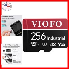256GB Industrial Grade microSD Card, U3 A2 V30 High Speed Memory Card with Ad...