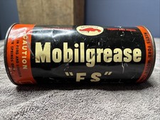 Antique Original RARE Mobilgrease FS Gargoyle Ford FULL Vacuum Oil Grease Can