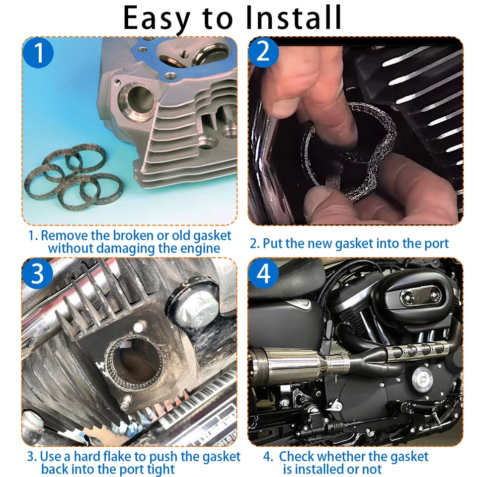 Exhaust Seal Installer & Tapered Gasket Tool for Harley Sportster 883 1200 84-23 Foto 3 de 4