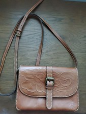 Patricia Nash Tori Crossbody brown tooled leather purse