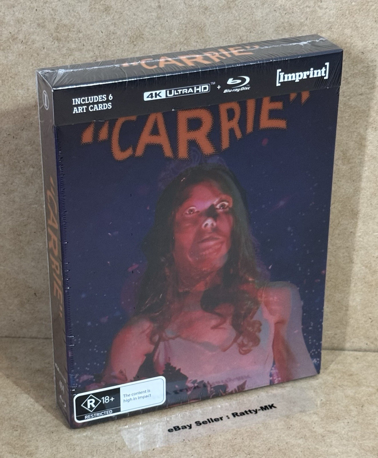 CARRIE - (AU IMPORT) #494 IMPRINT COLLECTION 4K + BLU RAY - NEW & SEALED
