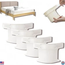 Fitted Sheet Holder Set, 4-Piece Anti-Slip Design for Home Cleanliness, White