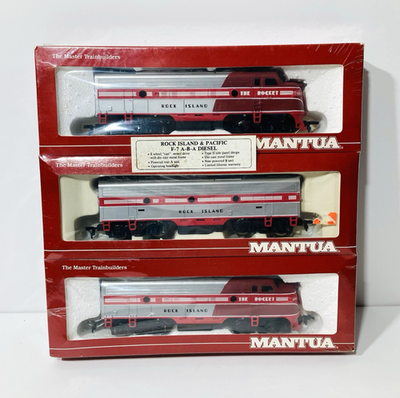 #ad VTG Mantua Rock Island and Pacific quot;The Rocketquot; F7A F7B F7A Engine Set HO Scale $99.95