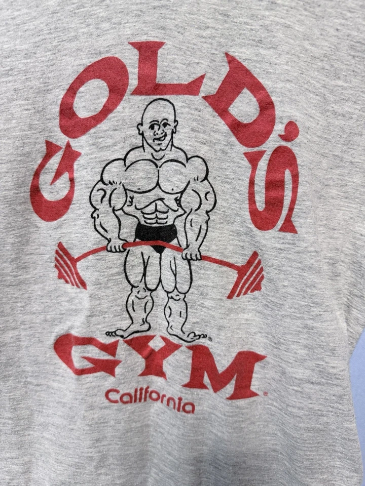 Футболка 70-х Golds Gym California Blaze Stedman бирка одинарный шов США эластичная S - Изображение 2 из 4