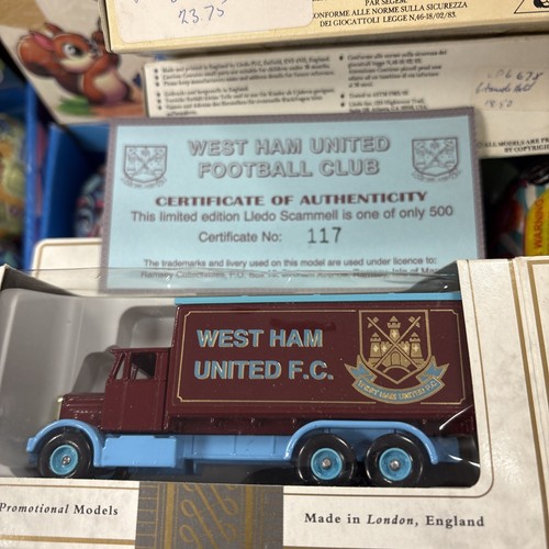 Lledo RARE Scammell 6 Wheeler Truck - WEST HAM UNITED FOOTBALL CLUB with Cert.