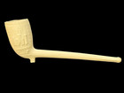 Pollock Clay Pipe – Embossed Castle Bowl – 5" Stem – Antique Estate — photo 7