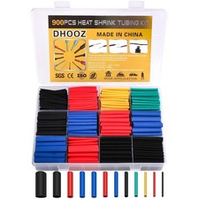 900 Pcs Wire Heat Shrink Tubing Kit, Industrial Heat-Shrink for...