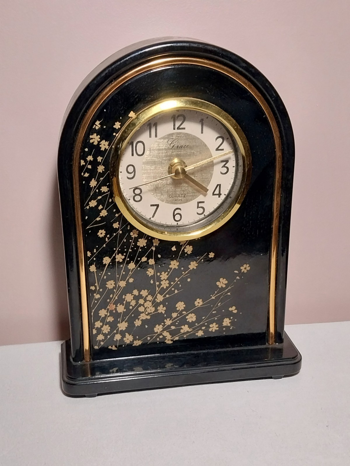 Oriental-Style Quartz Mantle Clock by Grace - Made in Japan