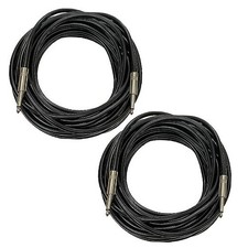 Professional 12 Gauge 1/4" to 1/4" TS Speaker Cables - 12AWG 25ft DJ/PA 25 Feet