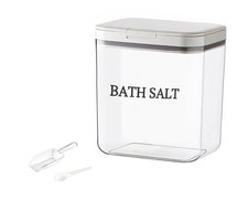 Bath Salt Jar Airtight Lid, Bath Container With Scoop, Bathroom Storage Canis...