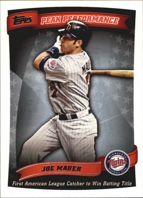 2010 Topps Baseball Peak Performance Insert Card #26 Joe Mauer