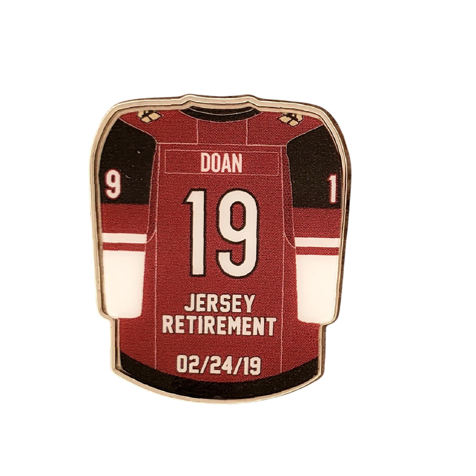Shane Doan #19 Jersey Retirement 2019 Hockey Jersey Lapel Pin Commemorative