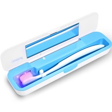 UV Toothbrush Sanitizer and Holder, Portable Travel Case and Cover, Toothbrus...