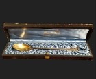 Antique French Paris Silver Serving Spoon Teaspoon by Pierre Queille — photo 1