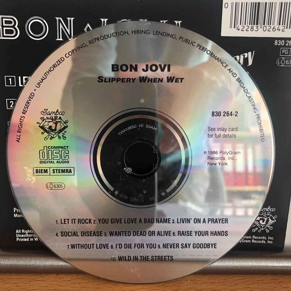Bon Jovi - Slippery when wet - CD 1986 - Bild 3 von 3
