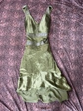 Jovani Silk Green Beaded Dress Evening Gown US Size 8