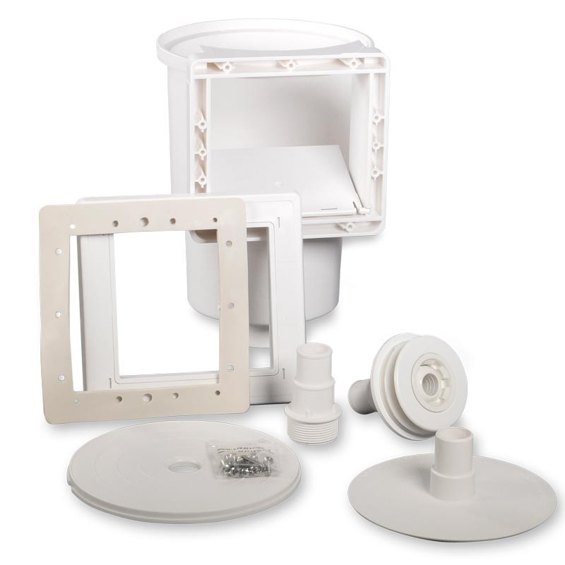 Astral Pool Instalación Skimmer Mini JUEGO Completo para Piscina de Pared de Acero Piscina Instalada