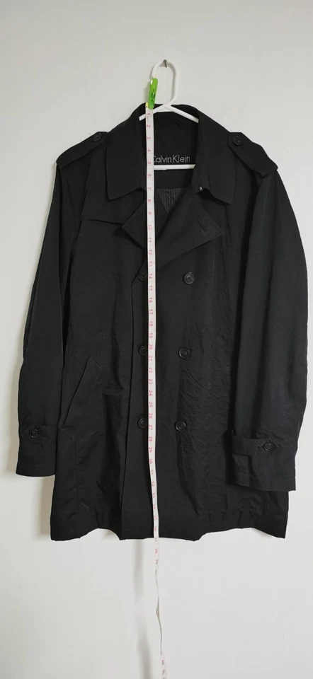 Chaqueta gabardina negra para hombre Calvin Klein 40R Foto 3 de 4