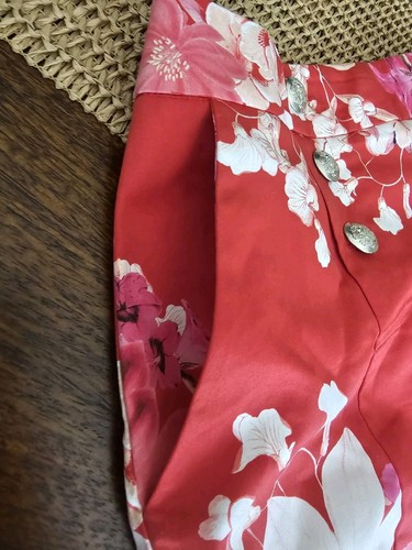 PORTMANS Red Floral High Waist Shorts Size 12 - Picture 7 of 16