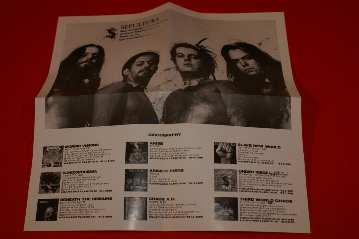 Sepultura Roots, Bloody Roots Japan 6 tracks CD No OBI +2 Rare Out