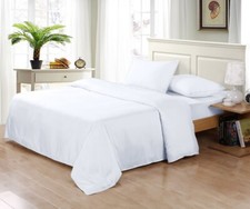 100 Bamboo, Full size Sheet Set, White, 4 Piece Sheet set, 320tc by SleepGarden